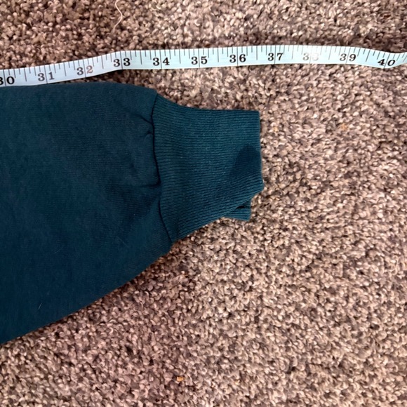 Vintage Jerzees Floral Embroidered Cardigan Green Button Up Cozy Cottagecore - Picture 10 of 11